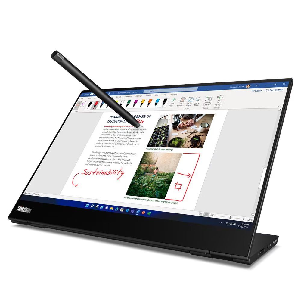 Monitor Portatil Thinkvision M14t Gen2 Wled 2240x1400 14" image number 1.0