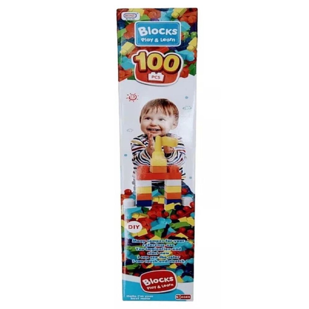 Juego De Bloques De Construccion De 100 Piezas Multicolor image number 2.0