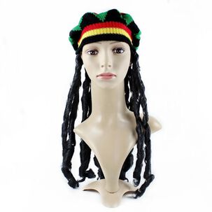 Gorro Reggae Bob Marley Con Peluca Cotillon Disfraz