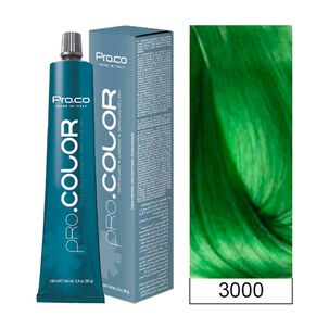 Pro.color - Tintura Permanente 3000 Corrector Verde 100ml + Oxidante