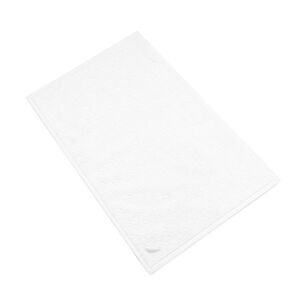 Toalla De Piso Nautica Home 100% Algod&oacute;n Logo Blanco 46x76cm