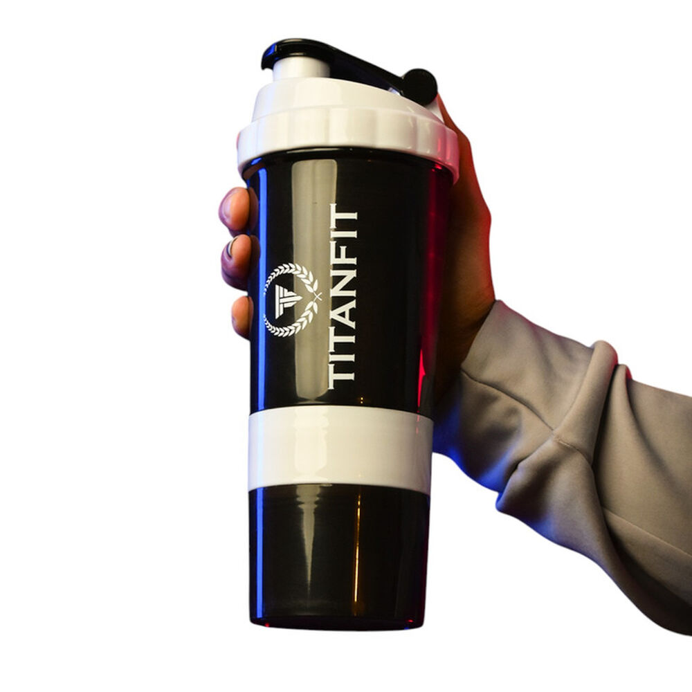 Vaso Shaker 3 En 1 - 500 Ml Blanco Titanfit image number 0.0