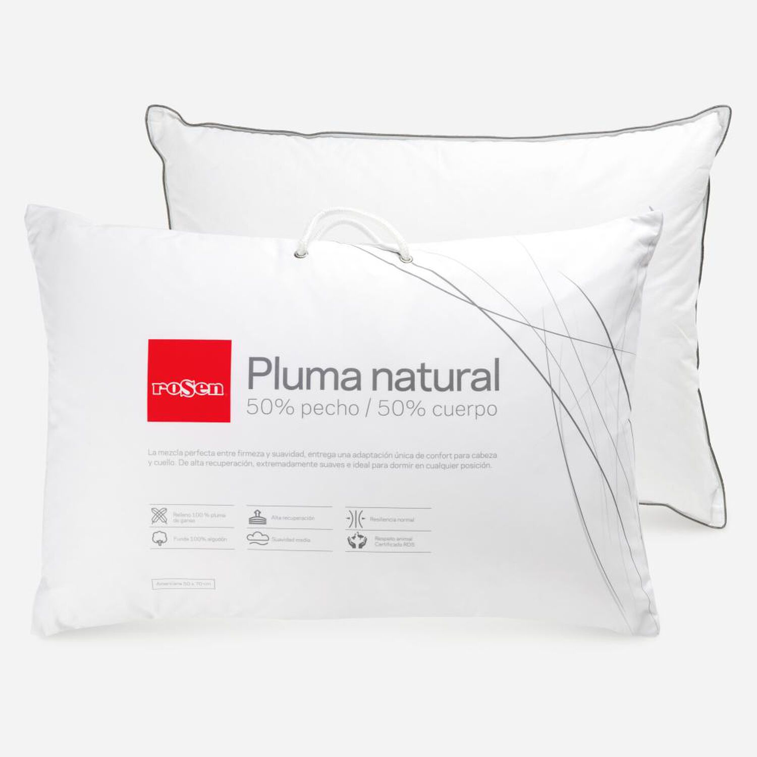 Almohada Rosen Pluma Natural / 300 Hilos image number 0.0