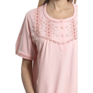 Camisa Algodón Con Pasacinta Y Bordado