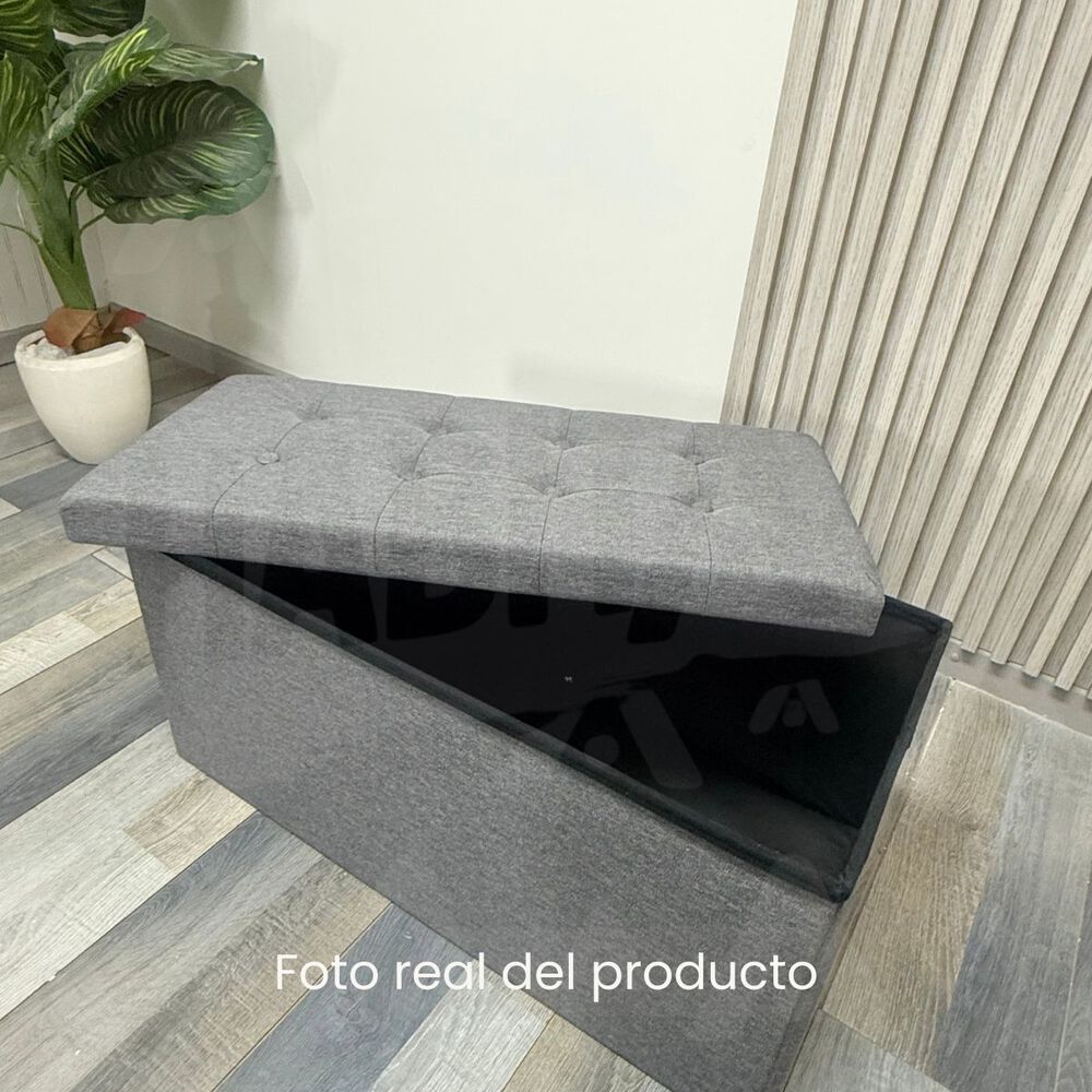 Banqueta Pouf Lino Gris image number 5.0