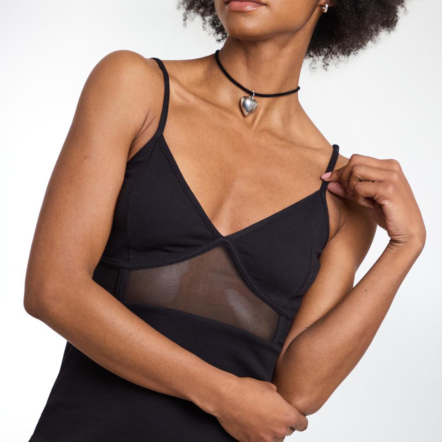Vestido Corto Tirantes Con Ajuste Sin Mangas Cuello V Mujer Rolly Go image number 4.0