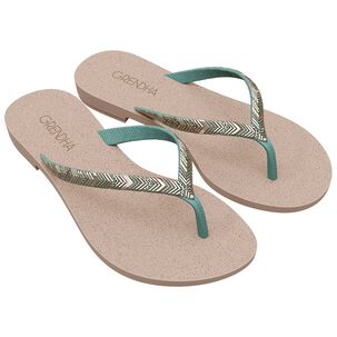 Sandalia Mujer Azul Amor Flor Grendha