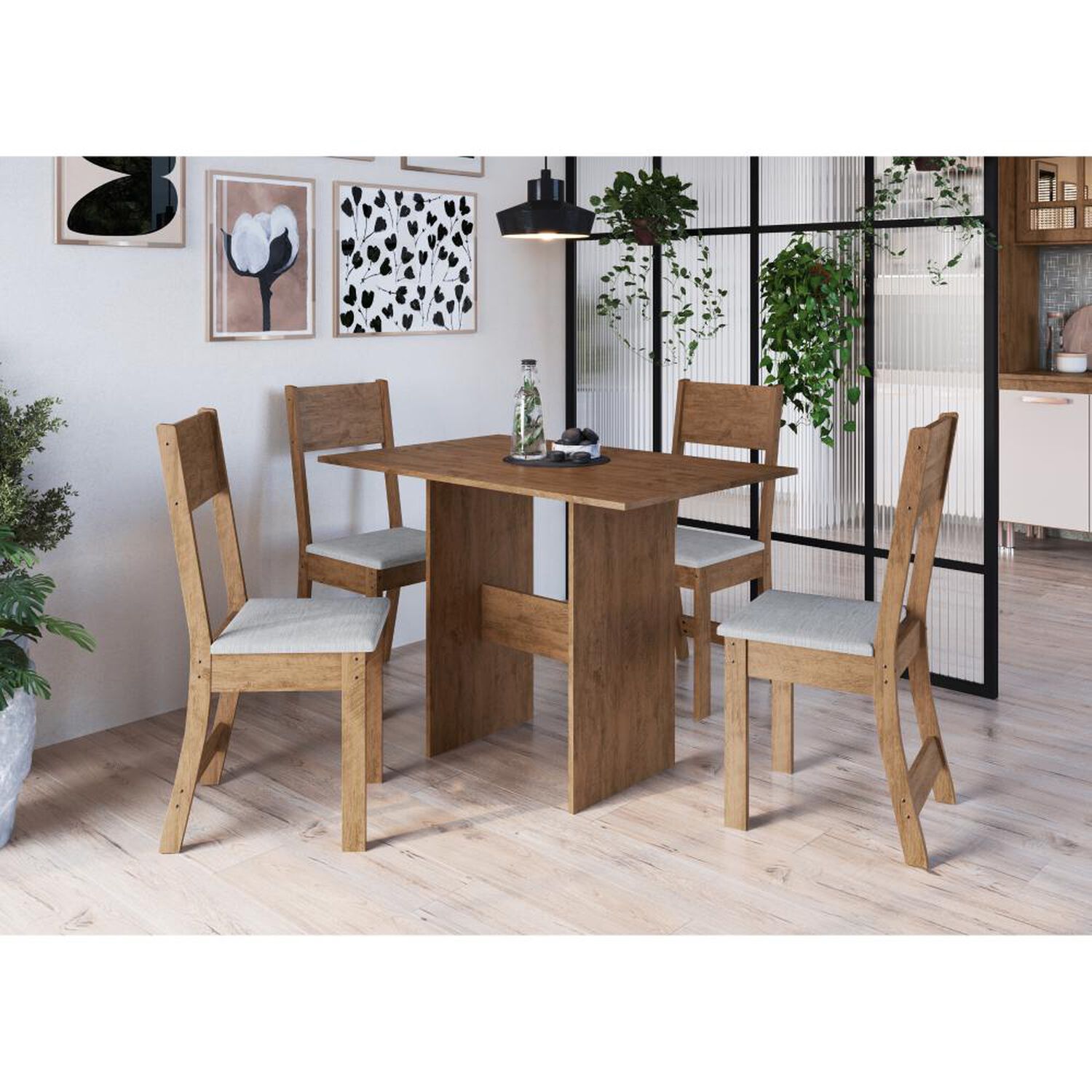 Juego De Comedor Home Mobili Natura / 4 Sillas image number 5.0