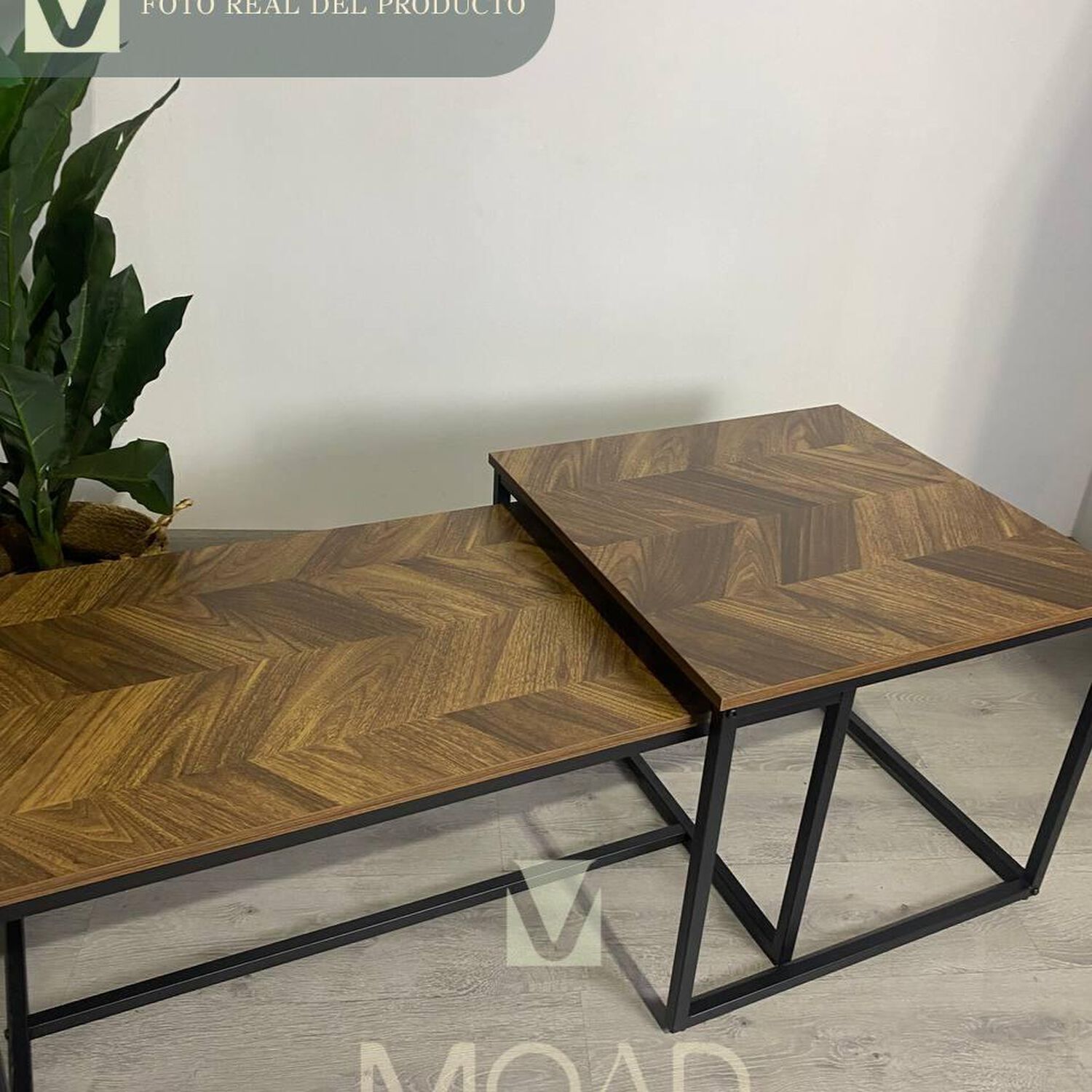 Mesa De Centro Doble Rectangular Madera image number 1.0