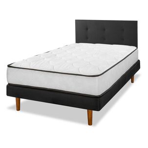 Cama Europea Flex New Simple / 1.5 Plazas / Base Normal + Respaldo