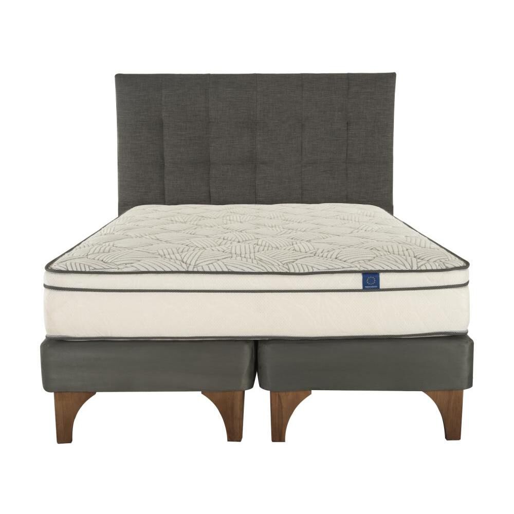 Cama Europea Flex Valencia / 2 Plazas / Base Dividida + Respaldo image number 1.0