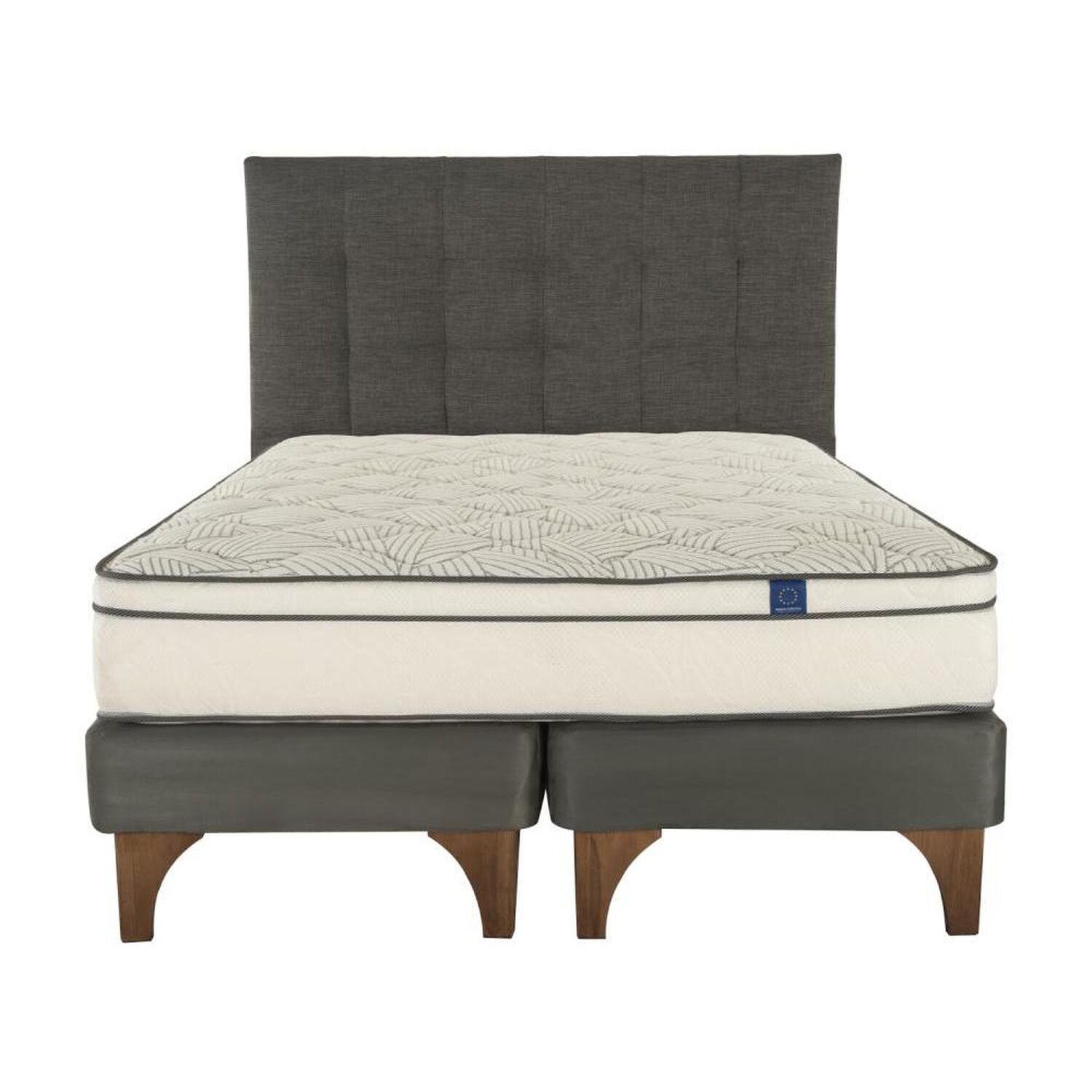 Cama Europea Flex Valencia / 2 Plazas / Base Dividida + Respaldo image number 1.0