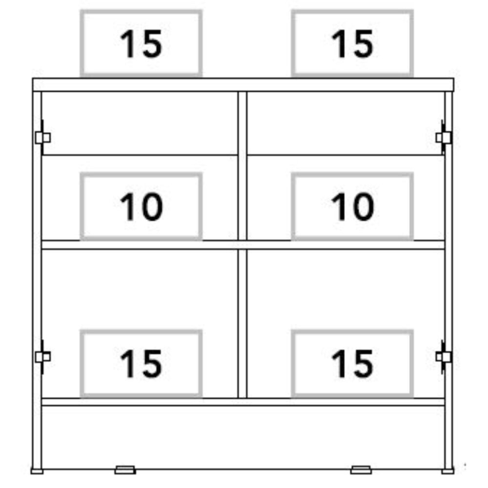 Buffet 2 Puertas Fm-002o Caf&eacute; Oscuro Y Negro image number 9.0