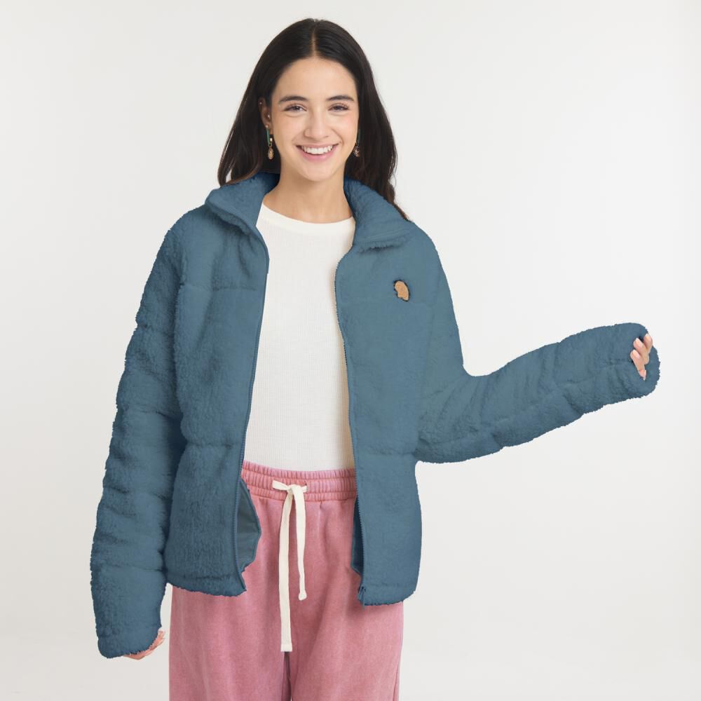 Chaqueta Peluda Regular Cuello Alto Mujer Ocean Pacific image number 0.0