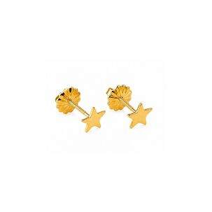 Aros Estrella 5mm Oro 18k 0.80gr. Mujer Ni&ntilde;a Juvenil Dorado