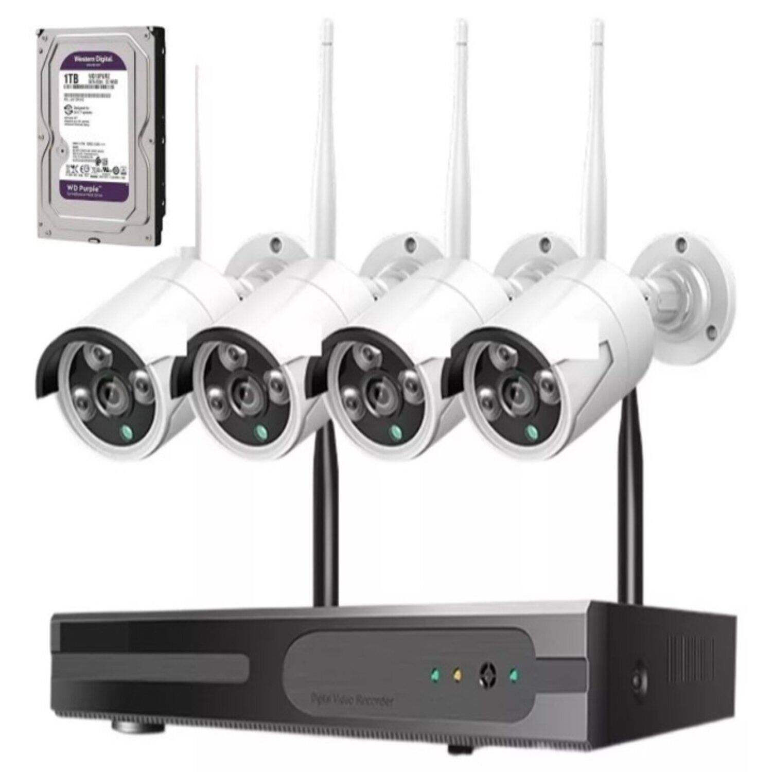 Kit Cctv 4 C&aacute;maras De Seguridad Inalambricas 2 Mp Con Disco Duro 1 Terabyte image number 0.0