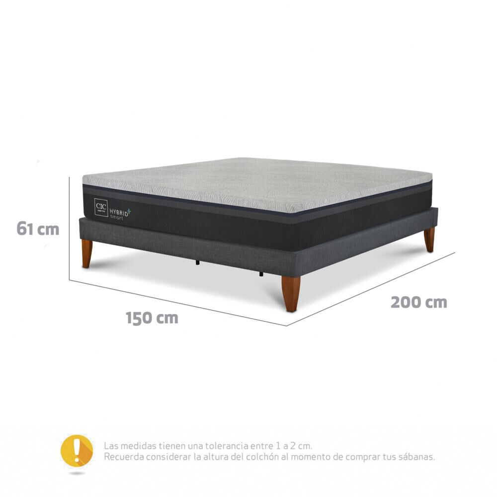 Cama Europea Cic Ce Box Hybrid Infinity / 2 Plazas / Base Normal image number 4.0