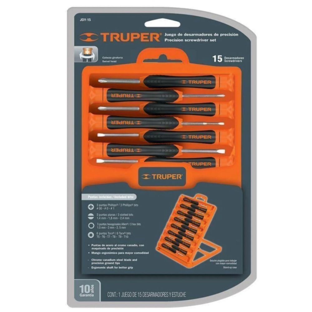 Juego Destornilladores De Precisi&oacute;n Joyero ,15 Piezas Truper image number 3.0