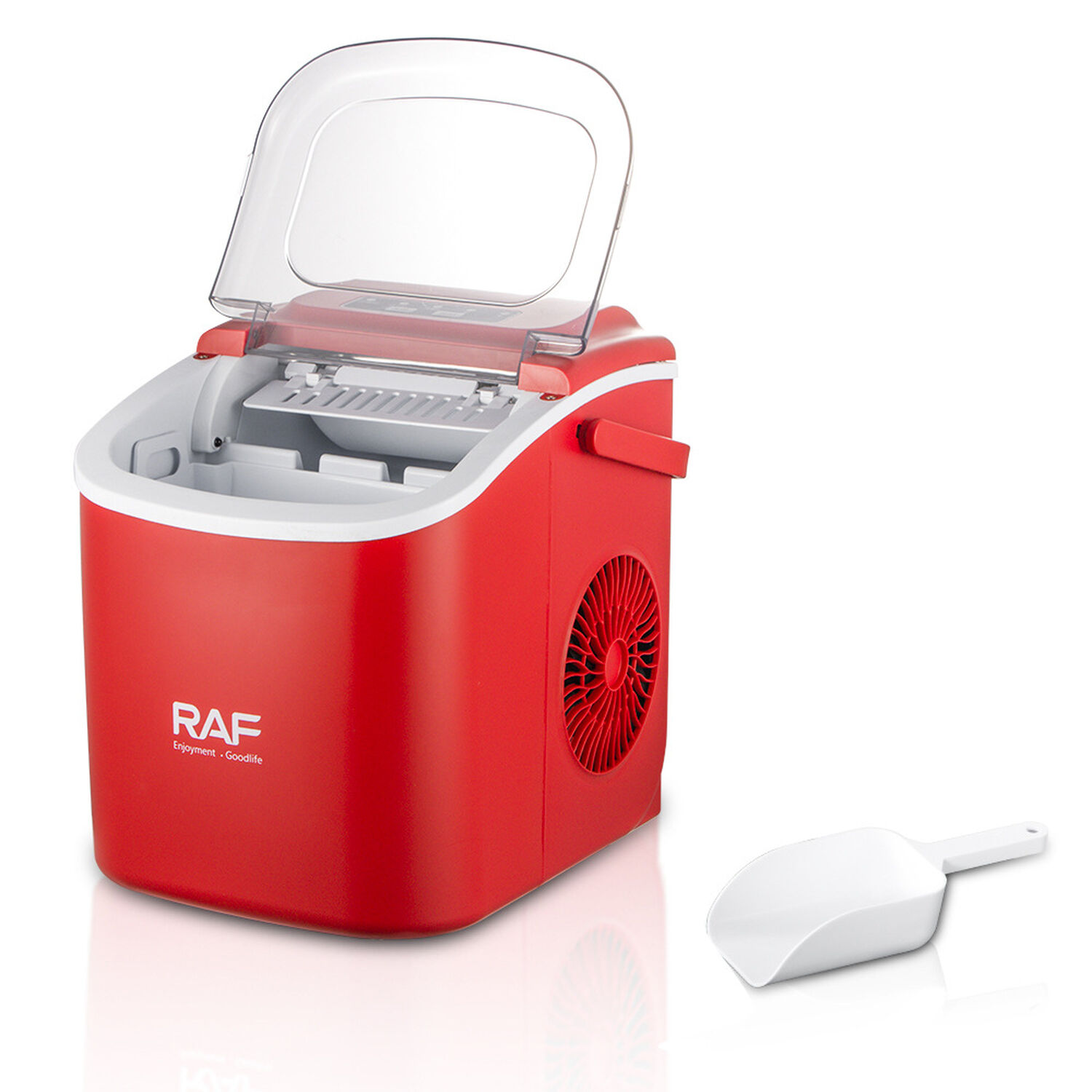Maquina De Hielo Express 26lbs Compacta Port&aacute;til Hogar Red image number 1.0