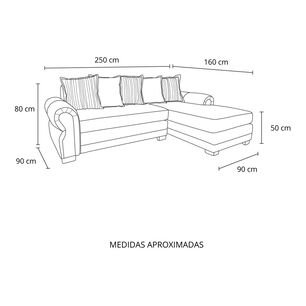 Sof&aacute; Seccional Living Factory Arizona Derecho / 4 Cuerpos