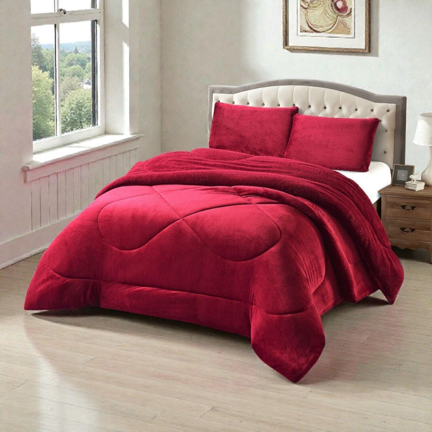 Plumon De Invierno Plush Liso Con Chiporro De 1.5 Plazas + 1 Funda Para Almohada Cip1.5p-10 image number 0.0