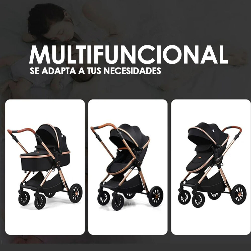 Coche De Beb&eacute; Silla Nido Bolso Y Cubre Pies Negro Royal - Babymine image number 6.0