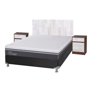 Box Spring Cic Ortopedic Advance B5 / 2 Plazas / Base Normal + Set de Maderas Legno