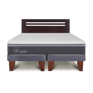 Cama Europea Cic Ortopedic Advance / 2 Plazas / Base Dividida + Respaldo