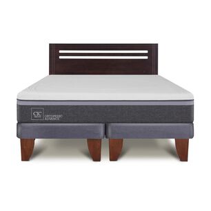 Cama Europea Cic Ortopedic Advance / 2 Plazas / Base Dividida + Respaldo