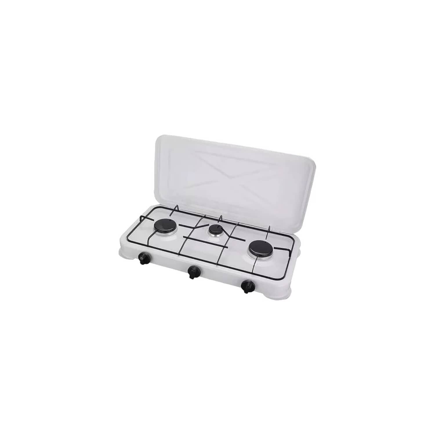 Cocina Encimera Con Tapa A Gas 3 Hornillas image number 2.0