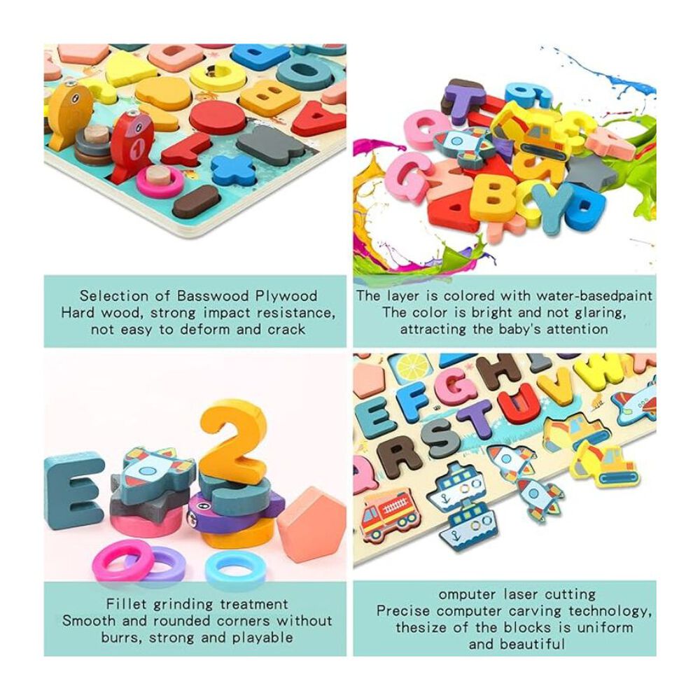 Tablero De Mesa Alfabetos Rompecabezas Educación 135pcs image number 3.0