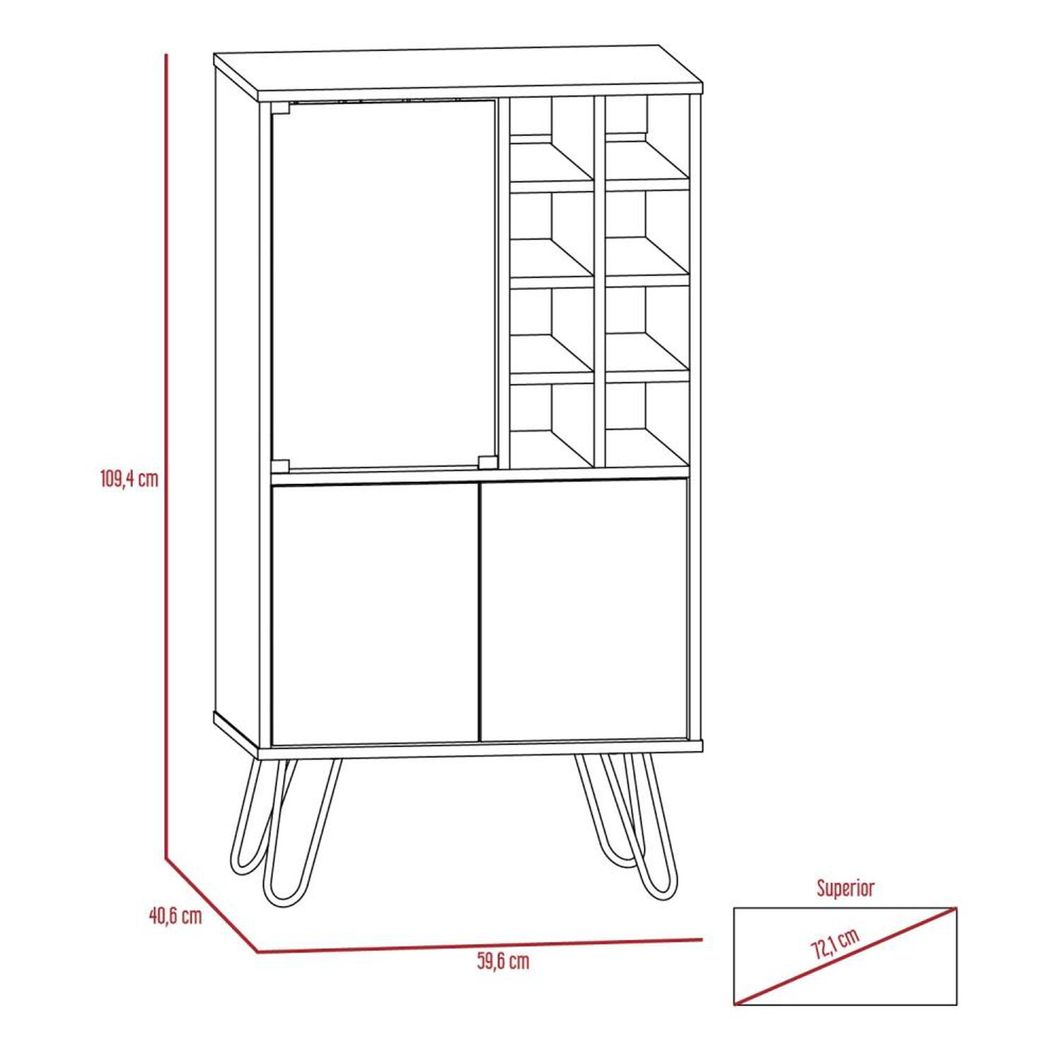 Rack Tv 55" + Bar 3 Puertas + Mesa Centro Vassel - Miel / Plomo Tuhome image number 6.0