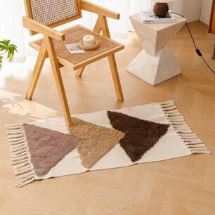 Bajada De Cama Bordada Kilim De Estilo Etnico 60x90cm Md75