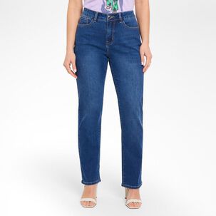 Jeans Clásico Tiro Medio Regular Mujer Geeps