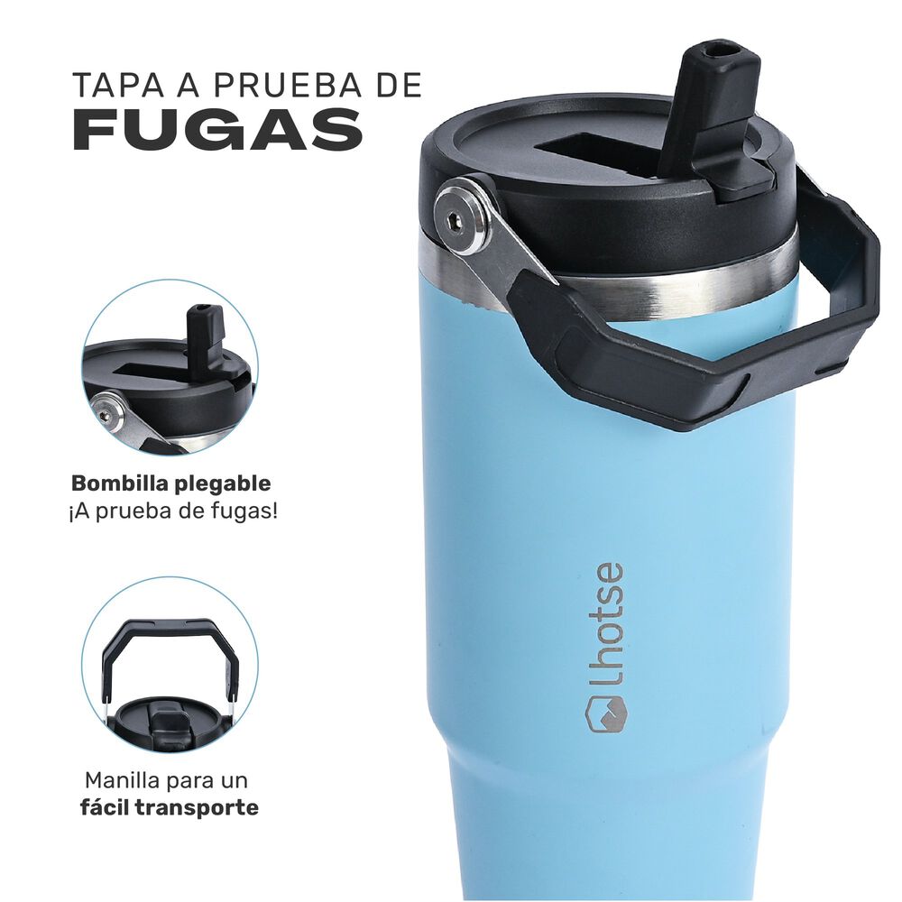 Botella T&eacute;rmica Insulada Lhotse Travel Mug 900ml Blue image number 3.0