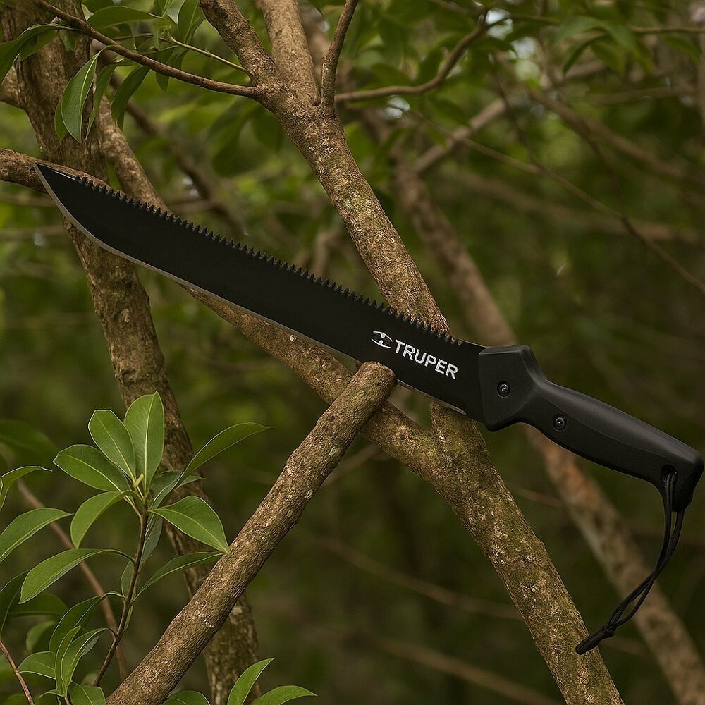 Machete Doble Filo 18 Cacha Bimaterial, Con Funda, Truper image number 4.0