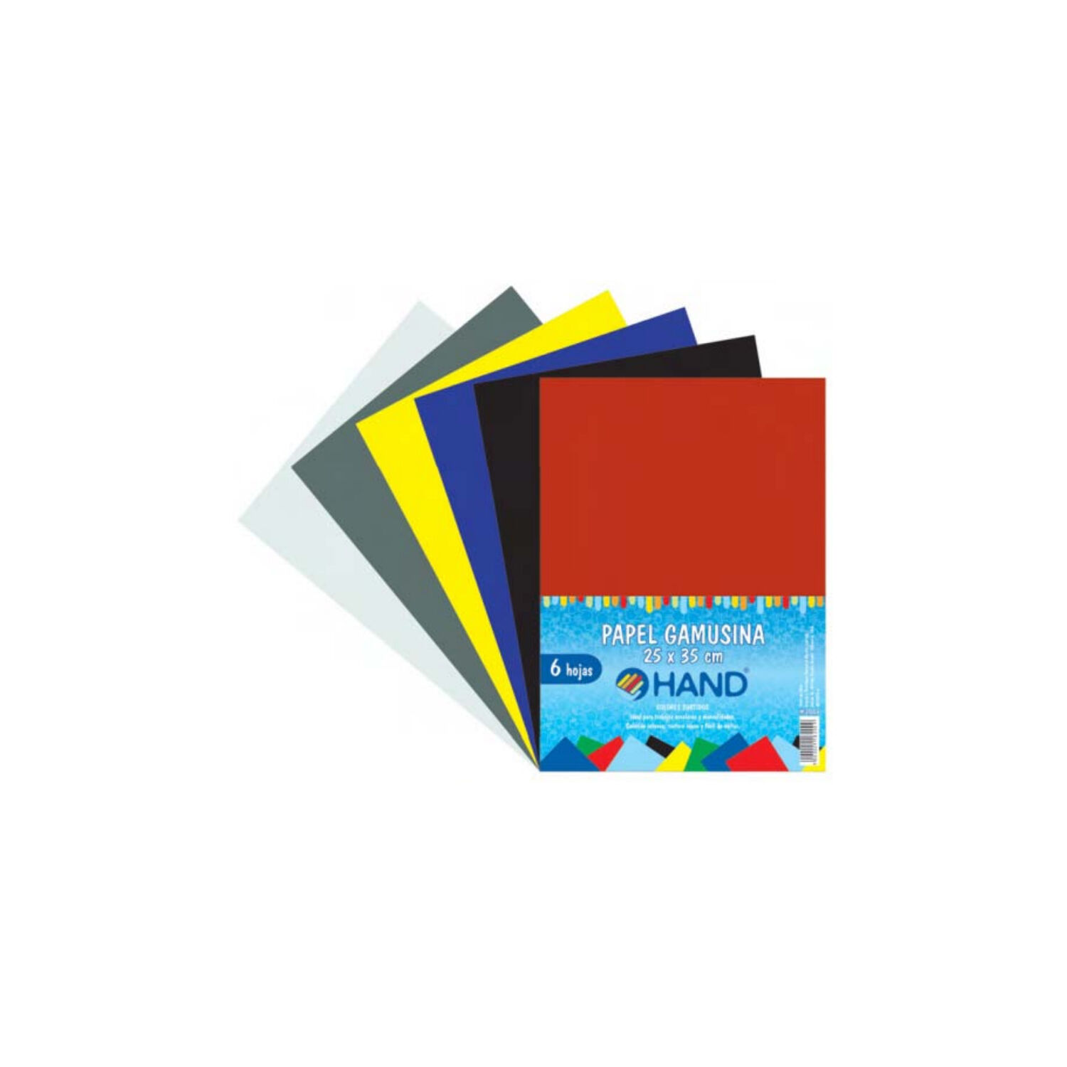 Pack 60 Hojas Papel Gamusina 25x35cms Colores - Ps image number 0.0