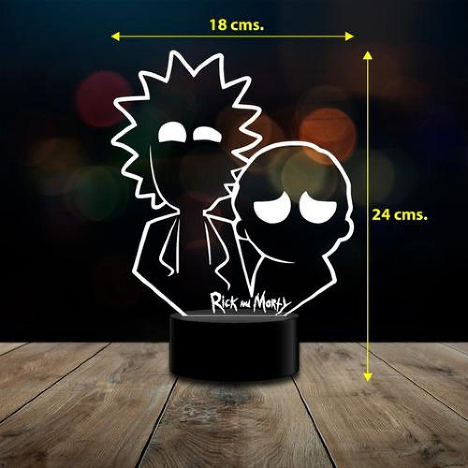 Lampara 3d Rick And Morty Control Remoto 16 Colores image number 2.0