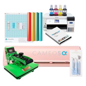 Kit Inicio Cameo 5 Alfa Pink + Estampadora 20cmx30cm + Impresora Epson F170