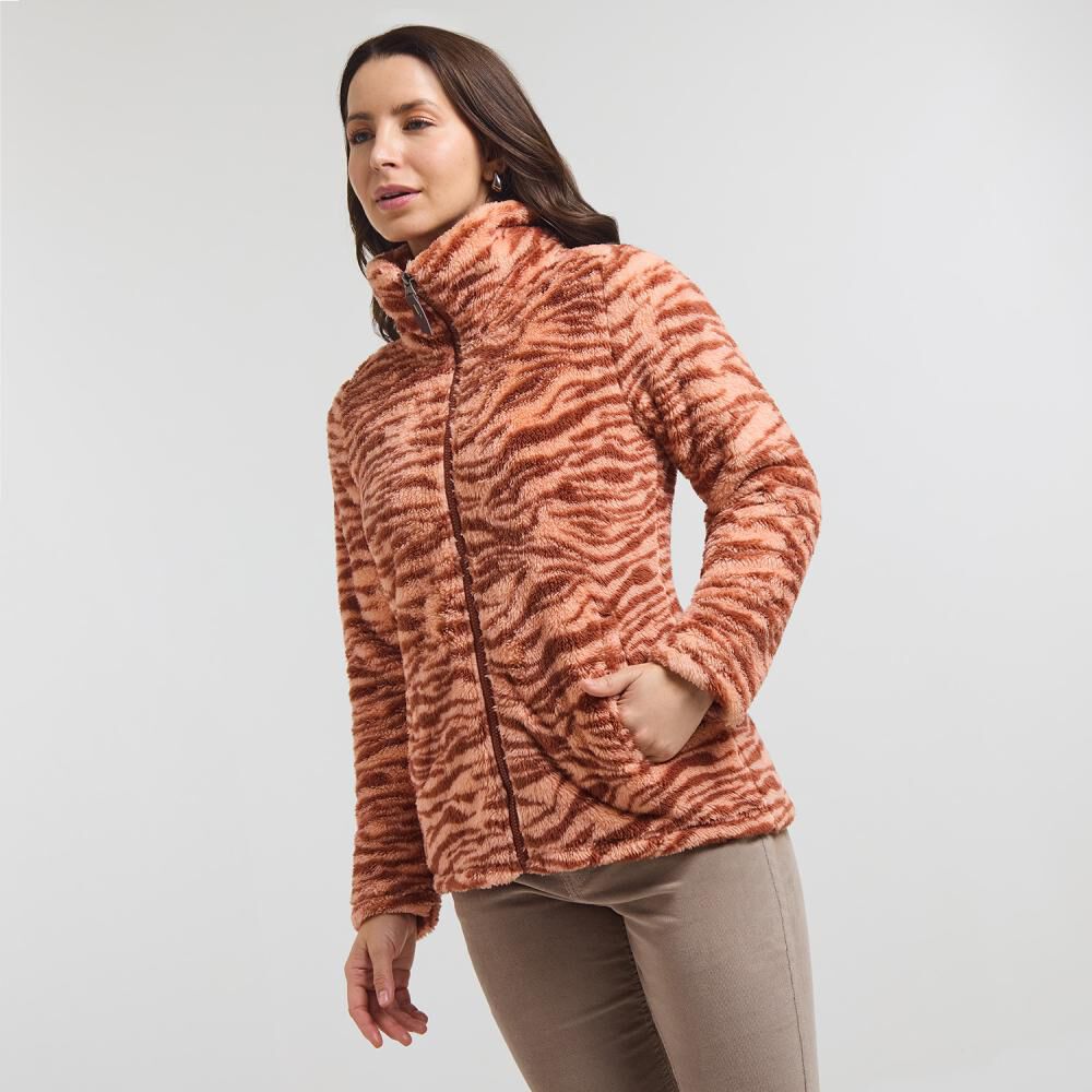 Polerón Print Polar Fleece Regular Cuello Alto Mujer Geeps image number 2.0