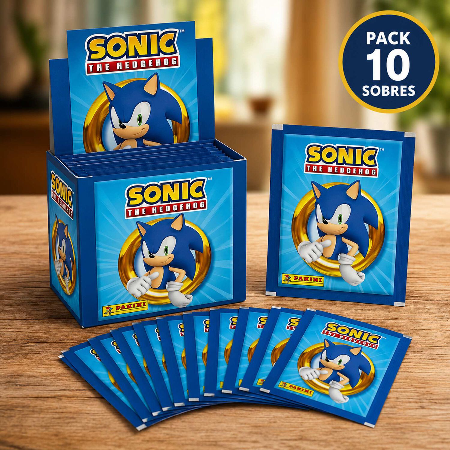 Pack De 10 Sobres Album Sonic The Hedgehog Panini Original image number 1.0