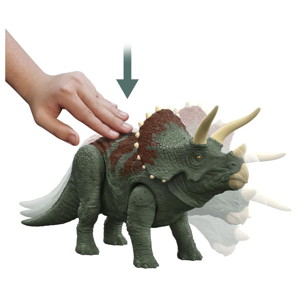 Figura De Acción Jurassic World Triceratops. Ruge Y Ataca image number 1.0