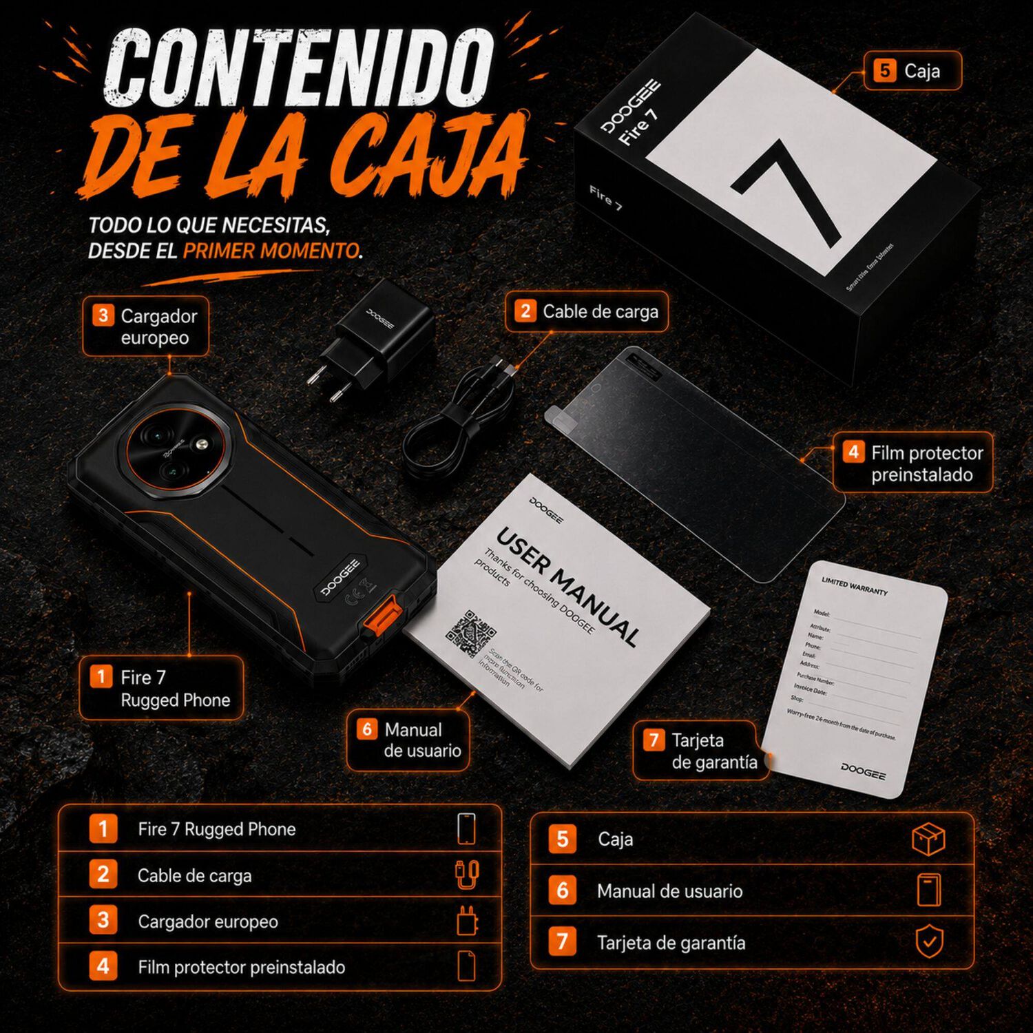 Doogee Fire 7 | Tel&eacute;fono Rugged 5g Con Bater&iacute;a De 13.000 Mah image number 8.0