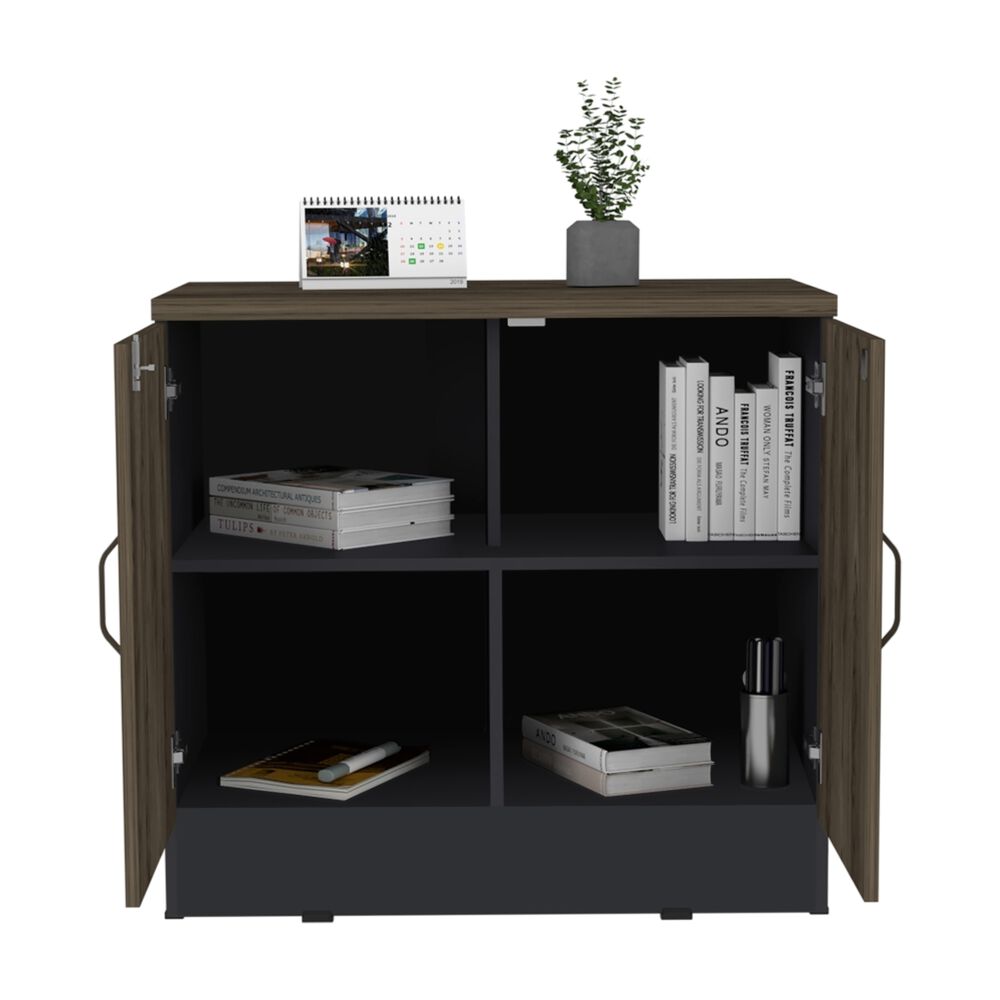 Buffet 2 Puertas Fm-002o Caf&eacute; Oscuro Y Negro image number 2.0