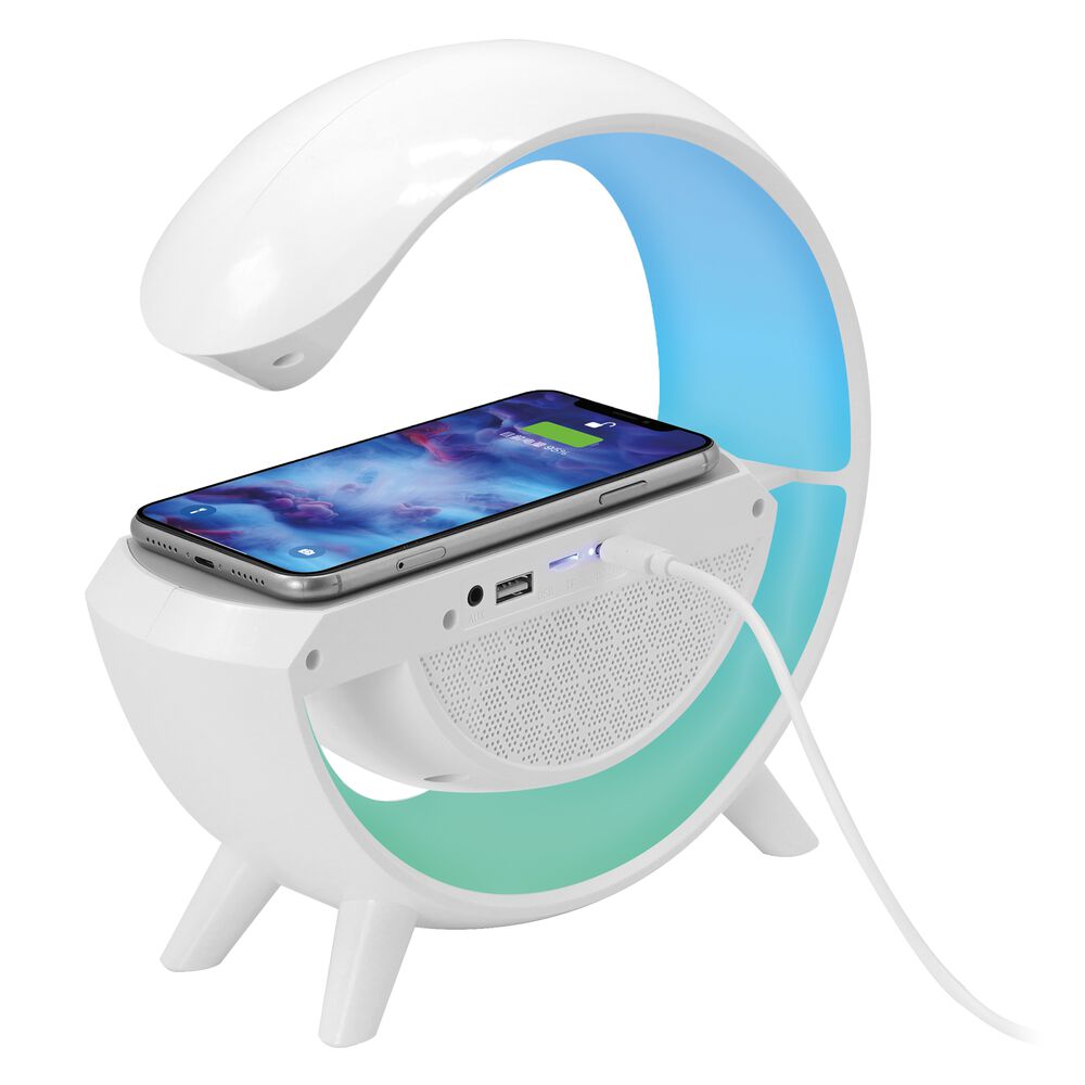 Parlante G Bluetooth Luz Rgb Y Cargador Qi Wireless Iphone image number 2.0