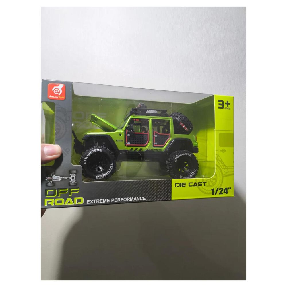 Juguete Auto Jeep Wrangler A Escala 1:24 Verde Infnatil image number 6.0