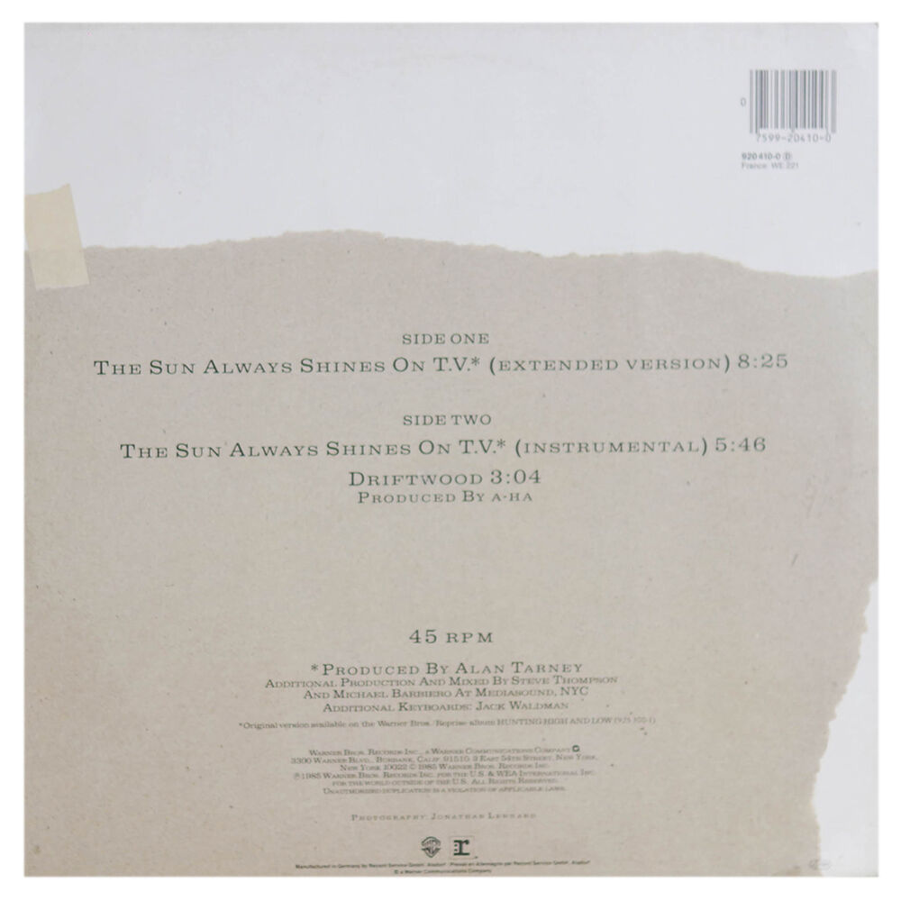 A-ha - The Sun Always Shine On T.v. | 12" Maxi Single Usado image number 1.0