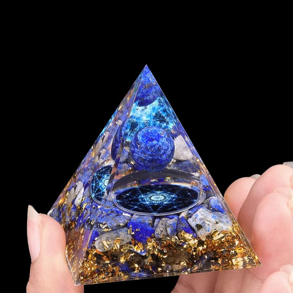 Pir&aacute;mide De Org&oacute;n Lapisl&aacute;zuli 5x5 Cm image number 4.0