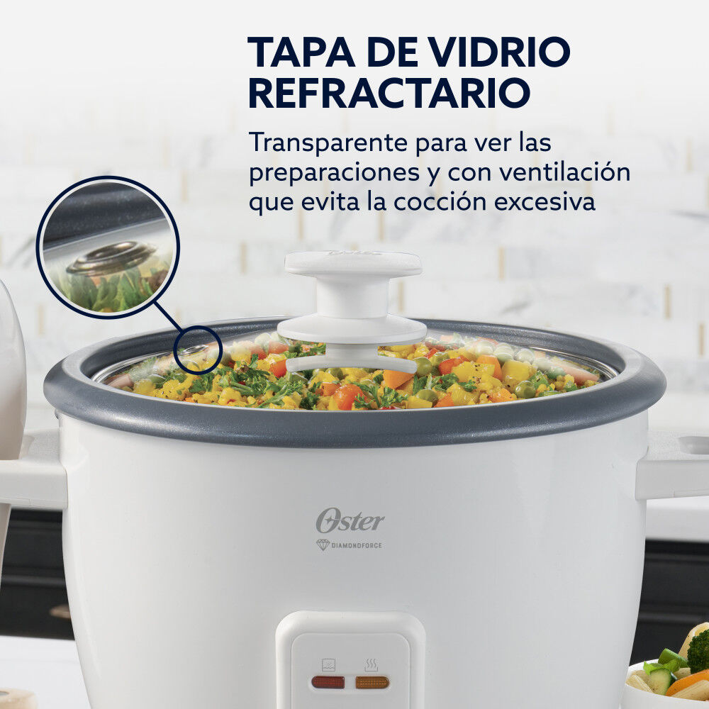 Arrocera Oster 7 Tazas Antiadherente Diamondforce Ckstrcb7dfwht image number 5.0