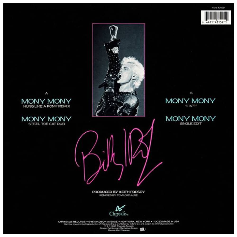Billy Idol - Mony Mony (live) | 12" Maxi Single Usado image number 1.0